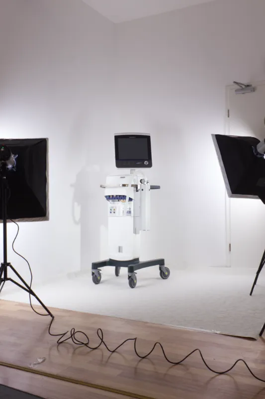Produktfotografie an Intensiv-Beatmungsgeräten